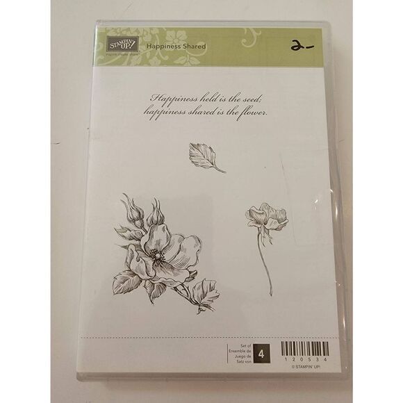 Stampin' Up! Happiness Shared  Rubber Stamp Set of 4 - Picture 1 of 3
